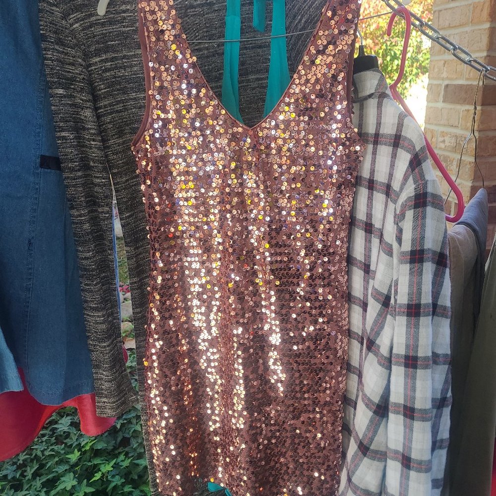 Cocktail dress or new years eve dress rose gold